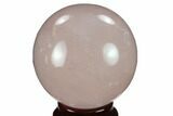 Polished Rose Quartz Sphere - Madagascar #133779-1